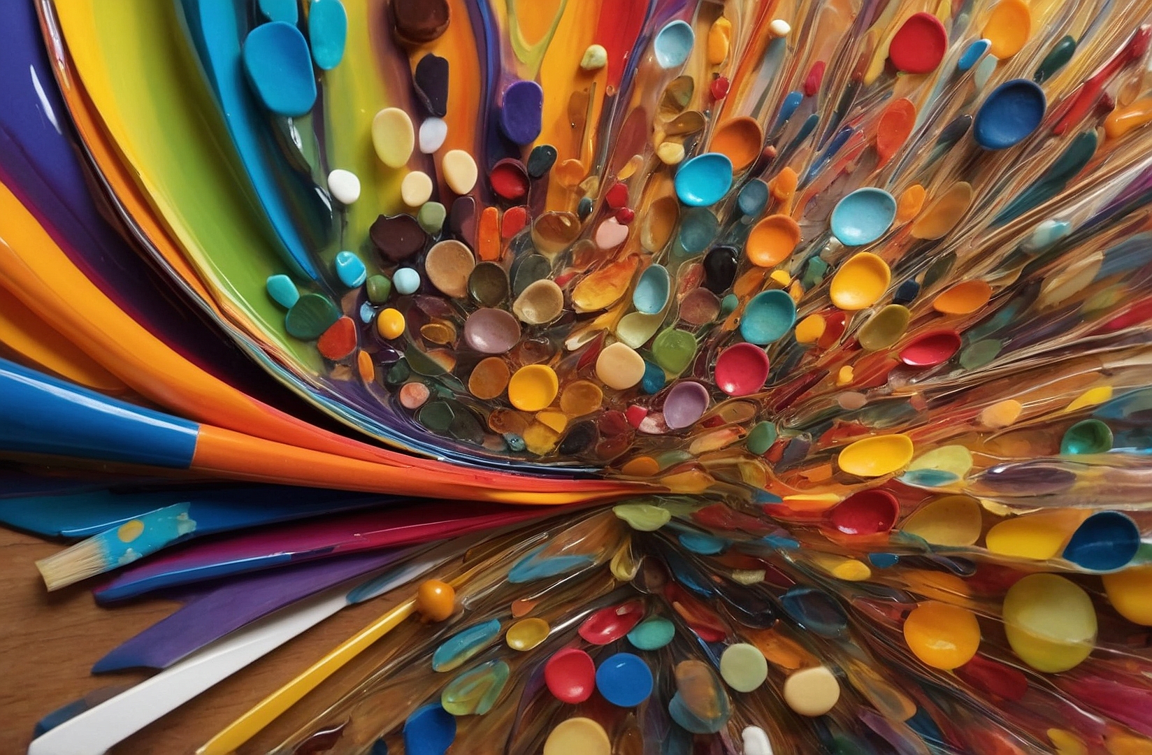 Arte abstracto con formas dinámicas